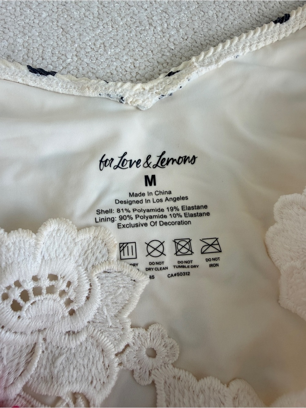 For Love & Lemons Cream Black Polka Dot Lelani Bikini Bottom - Picture 10 of 11
